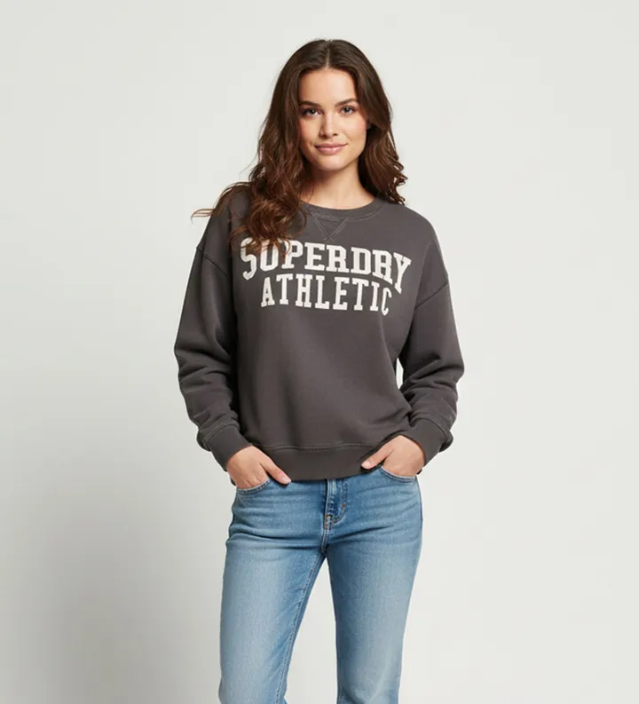 Superdry para mujer. W2012441A Sudadera Relaxed lila (L), Casual, Algodón