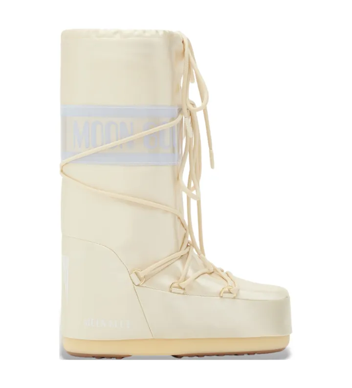 Moon Boot para mujer. 80D1403060 Botas Icon Pearly beige (35/38), Plano, Cordones, Casual