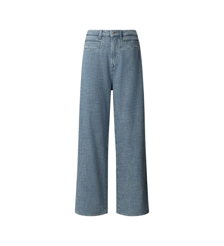 Pepe Jeans para mujer. PL2050876 Pantalón Straight Hw Tweed azul (24/30), Casual, Algodón