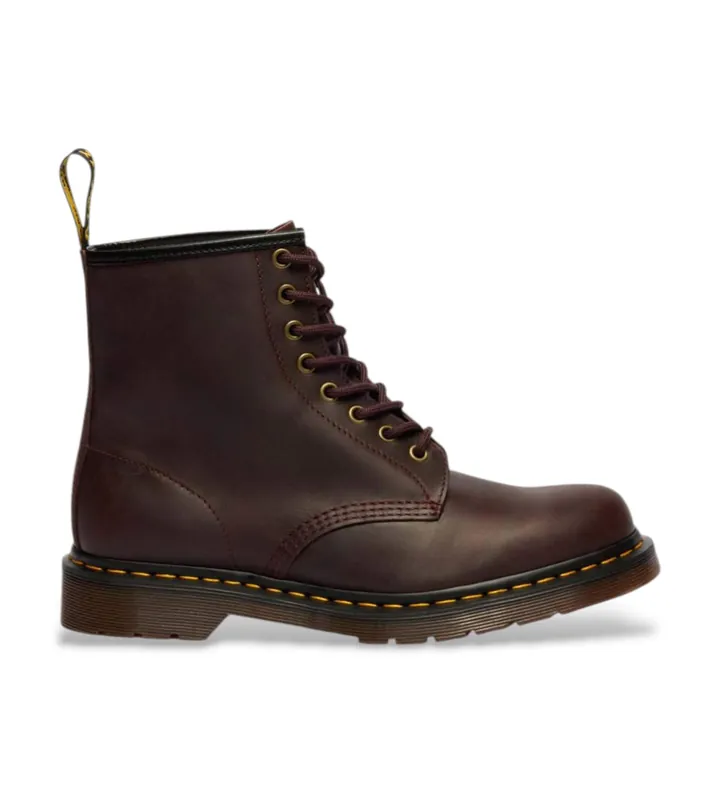 Dr Martens unisex. 11822609 Botas de Piel 1460 Crazy Horse burdeos (36), Plano, 1 a 3cm, Cordones, Casual