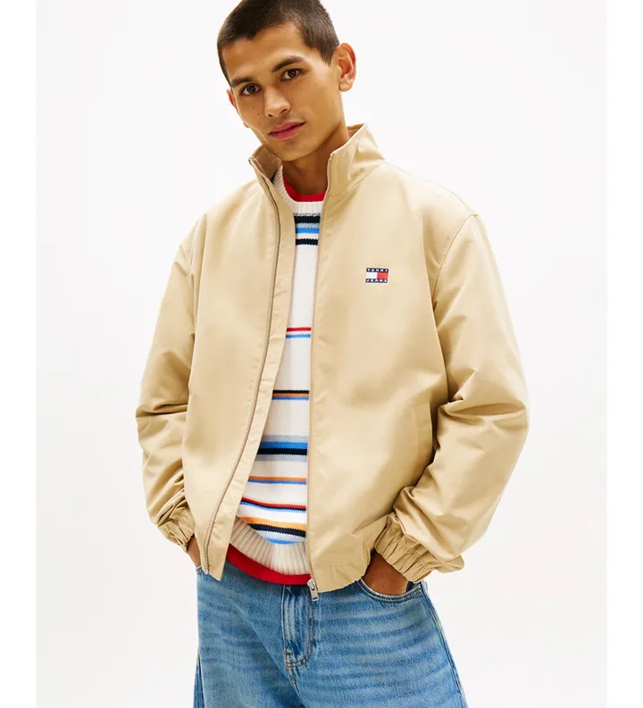 Tommy Jeans para hombre. DM0DM22720 Cazadora Bobby beige (M), Casual, Poliéster
