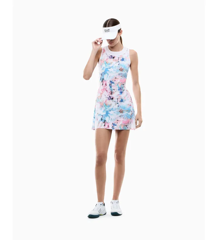 EA7 para mujer. 7W000894_AF21681 Vestido Tennis Pro blanco (3XL), Deportivo, Poliéster, Sin mangas / Tirantes