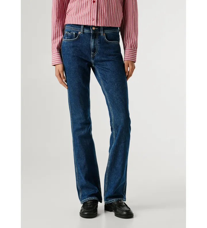 Pepe Jeans para mujer. PL20509245SA Jeans Bootcut Piper azul (24/32), Casual, Algodón, Denim