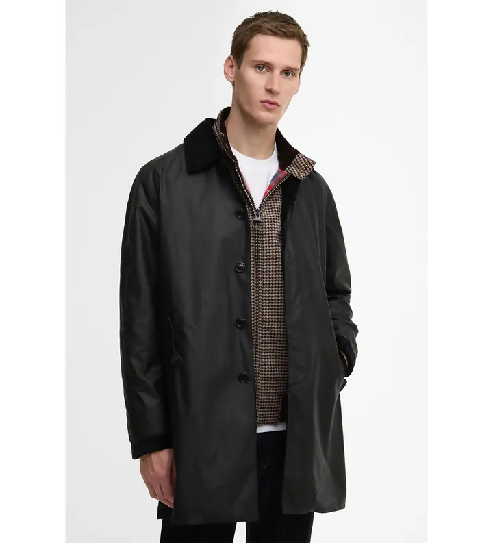 Baracuta para hombre. BRCPS1157UT2743 Abrigo Encerado Barbour x Tyne marino (XL), Casual, Algodón
