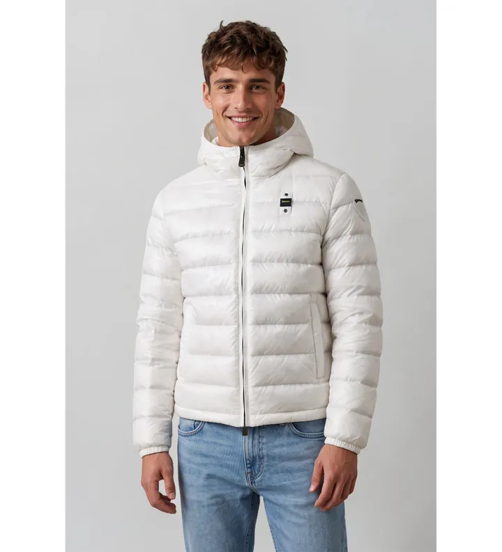 Blauer para hombre. 26WBLUC02054 Chaqueta acolchada Eco Adams blanco (L), Casual, Poliamida