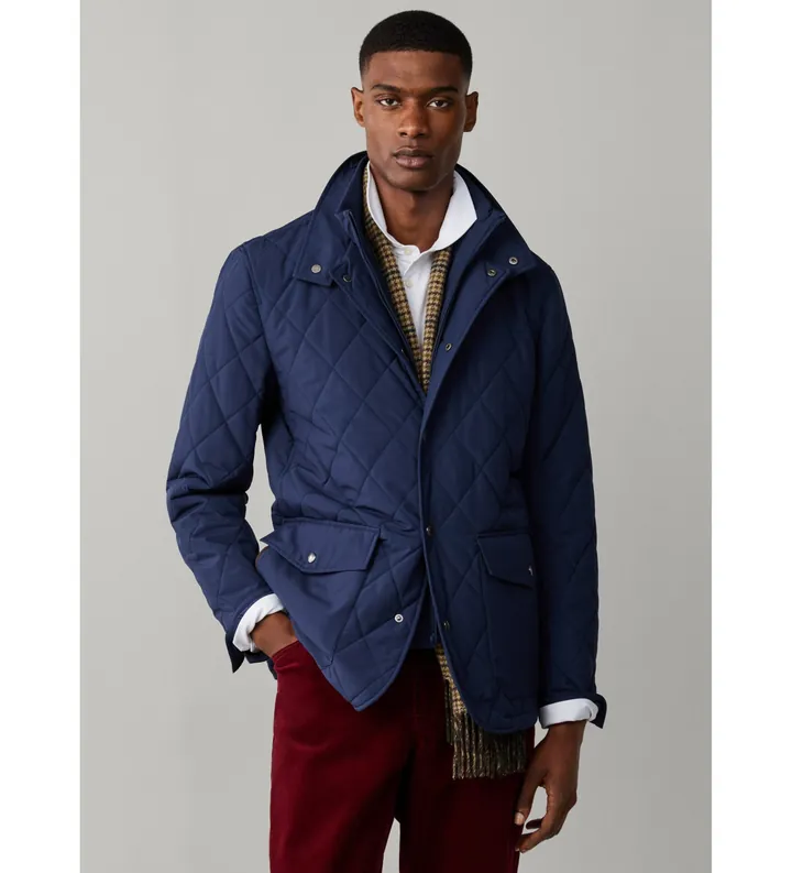 Hackett London para hombre. HM4000242 Chaqueta Paddock marino (3XL), Casual, Clásico, Poliéster