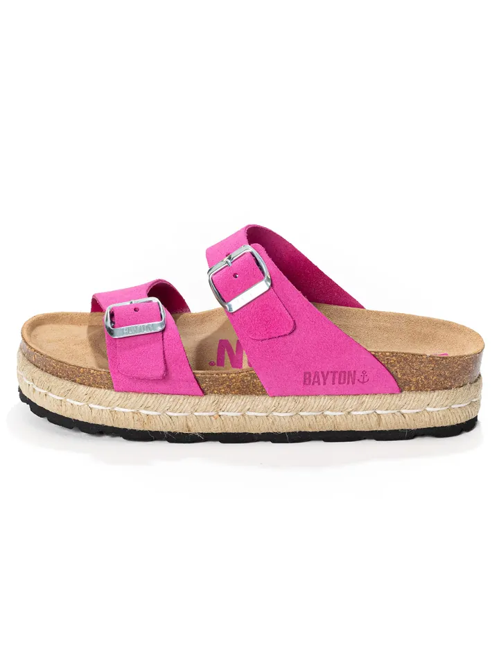 Bayton Zapatos abiertos 'ALCEE' marrón claro / magenta