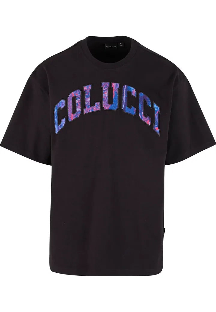 Colucci Camiseta 'College' zafiro / azul real / lila claro / negro