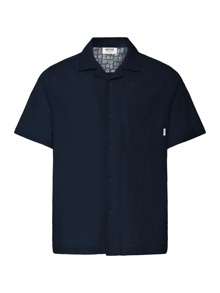 INDICODE JEANS Camisa ' IDCorson '  azul oscuro