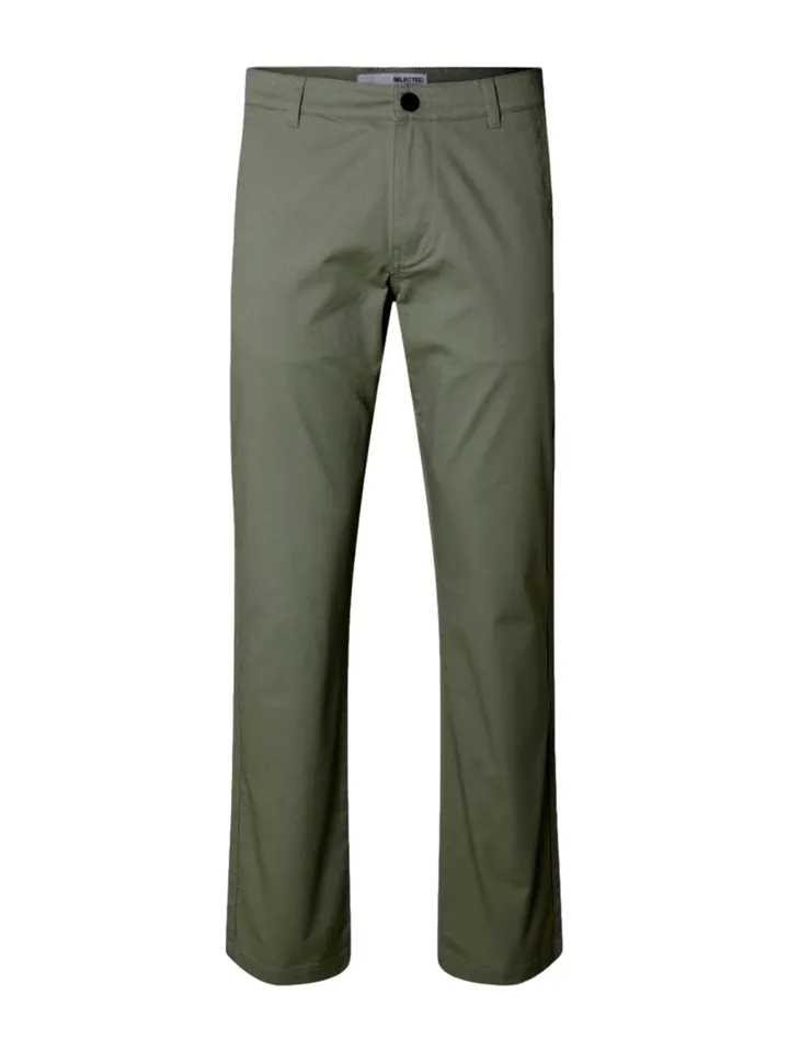 SELECTED HOMME Pantalón chino 'SLHSTRAIGHT196-DAN' verde