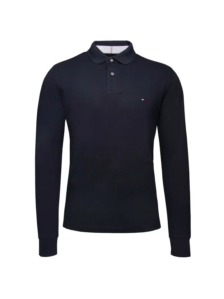 TOMMY HILFIGER Camiseta '1985 Regular Long Sleeve' azul noche / rojo / blanco