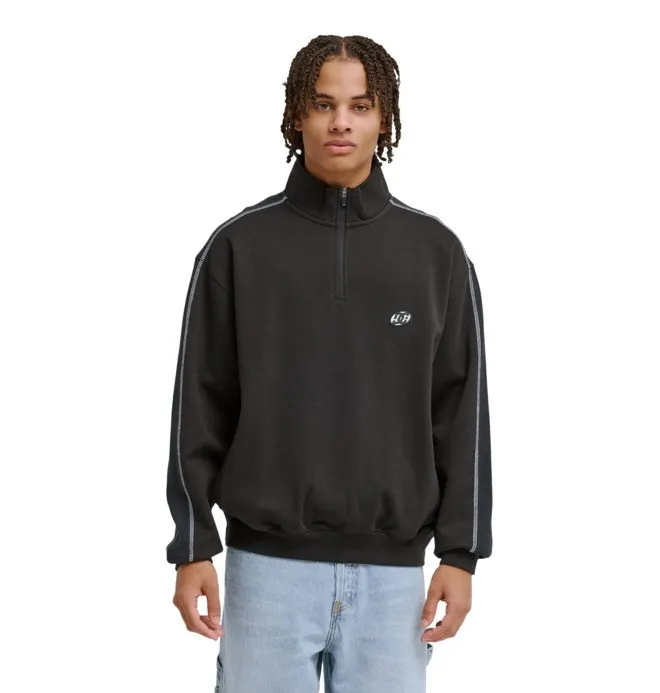 Flow Down - Sudadera con cremallera 1/4 Negro Hombre