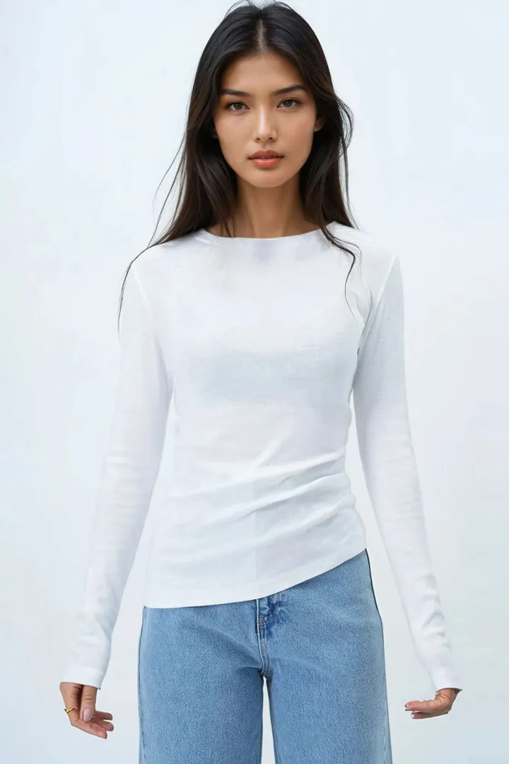 Trend Alaçatı Stili Camiseta blanco