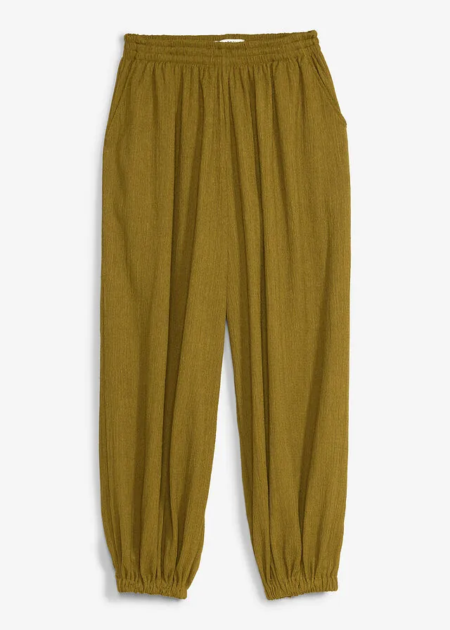 Pantalón bombacho de crepé estructurado