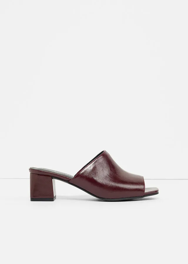 Mules con tacón ancho
