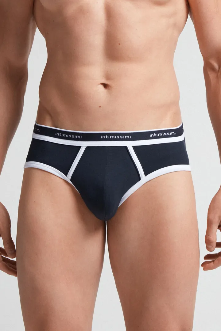 Intimissimi Calzoncillo para hombre slip en algodón superior Hombre Azul Tamaño 38