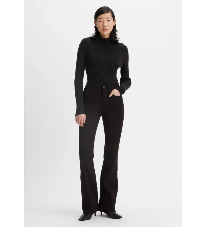 Levi's para mujer. A3410-0070 Jeans 726 High Rise Flare negro (23/30), Casual, Algodón