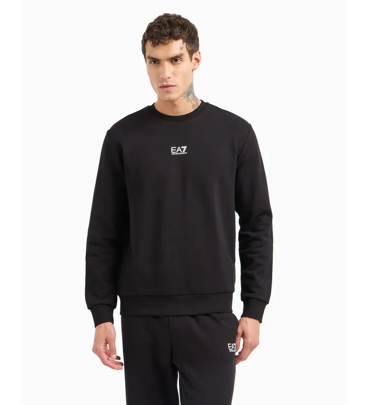 EA7 para hombre. 8NPM34_PJVTZ Sudadera de manga larga negro (3XL), Casual, Deportivo, Algodón, Multideporte