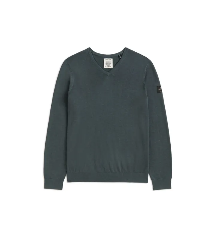 ECOALF para hombre. MCMGAKNFERRO0666W24-125 Jersey Ferro gris (L), Azul, Casual, Sostenible, Lana reciclada