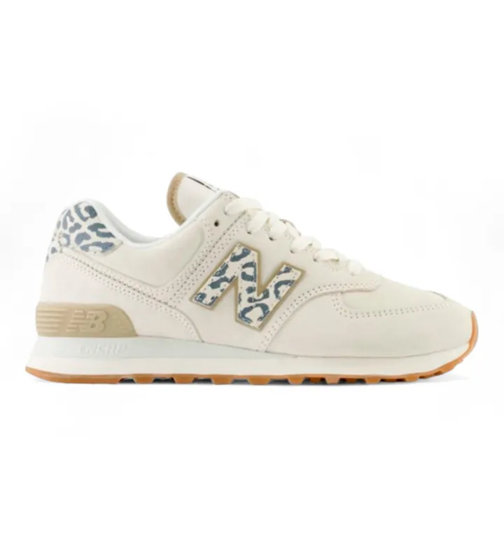 New Balance para mujer. WL574V2 Zapatillas de Piel 574 blanco (36), Plano, Cordones, Casual