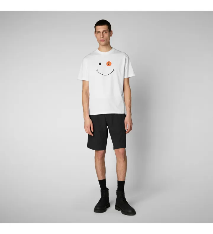 Save The Duck para hombre. DT1197M-BESY20 Camiseta Darlan blanco (XXL), Casual, Algodón, Manga corta