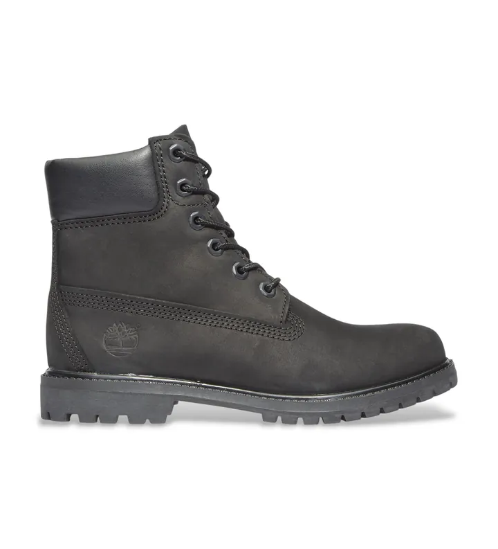 Timberland para mujer. TB18658A0011 Botas de piel 6 Inch negro (35.5 W), Plano, Cordones, Casual