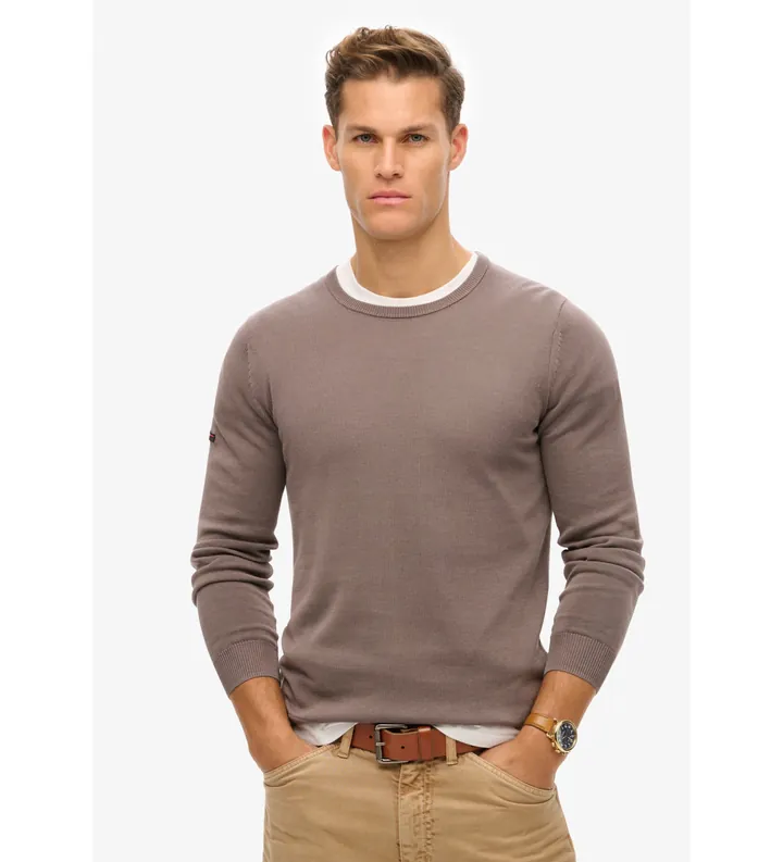 Superdry para hombre. M6110667A Sudadera Essential gris (L), Casual, Algodón