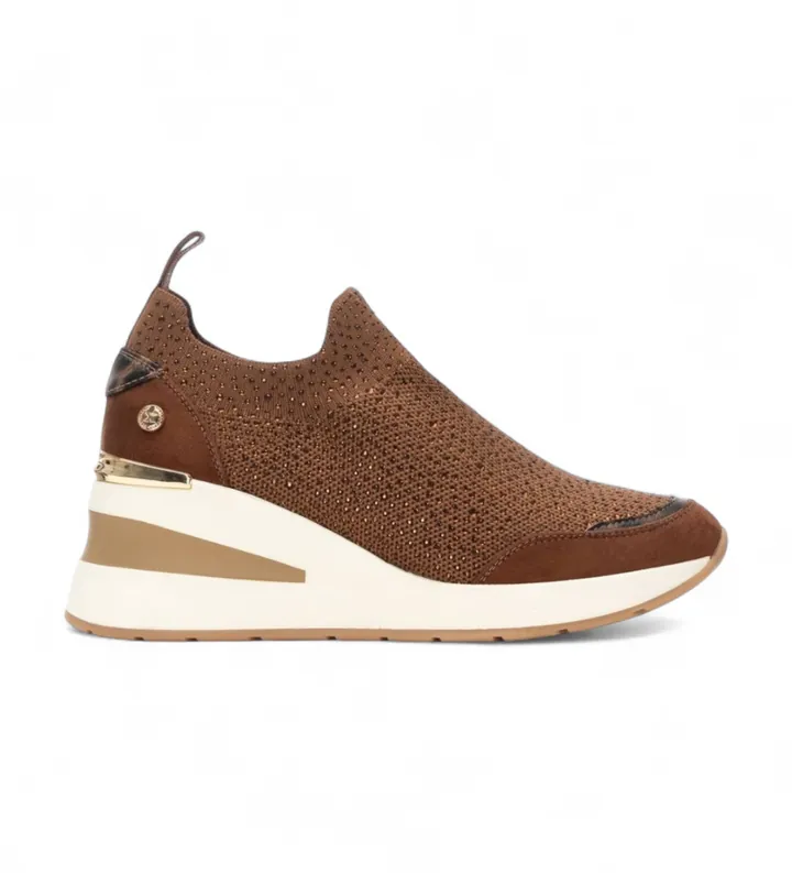 Xti para mujer. 14438502-MARRON Zapatillas 144385 marrón (36), Tela, 3 a 5cm, Cordones, Casual