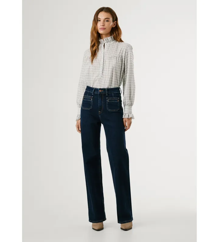 Pepe Jeans para mujer. PL2050882 Jeans Straight Lexa Rinse marino (24/30), Casual, Algodón, Denim