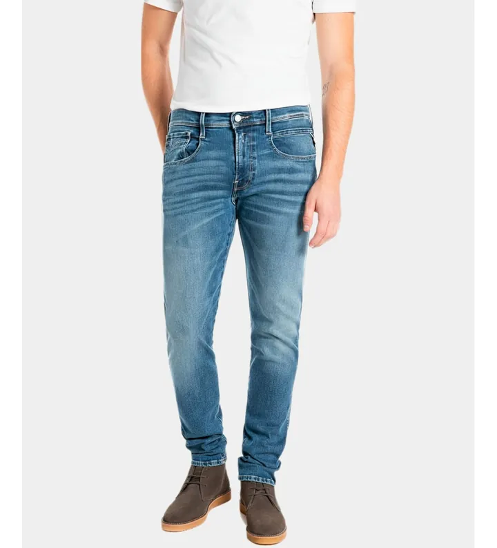 Replay para hombre. M914Y.000.661990 Jeans Stretch denim azul (30/32), Casual, Algodón
