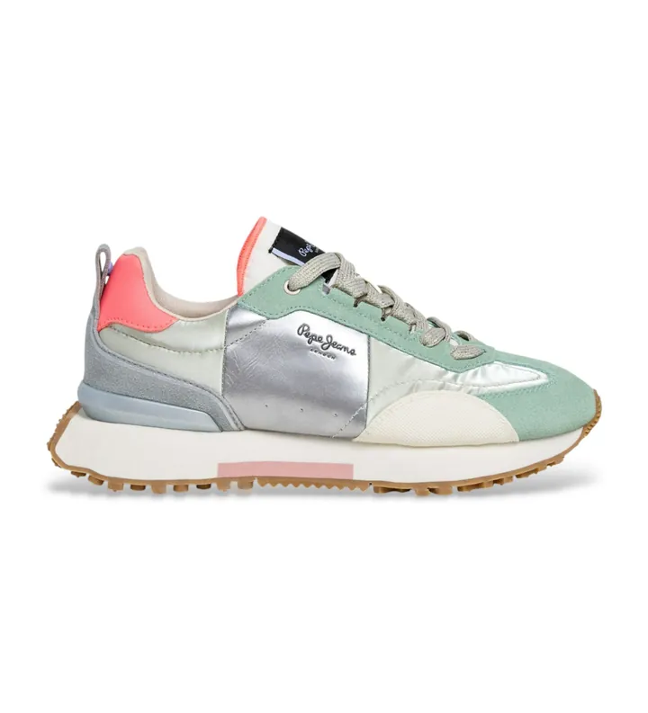 Pepe Jeans para mujer. PLS600040 Zapatillas Archer Soft multicolor (36), Plano, Cordones, Casual
