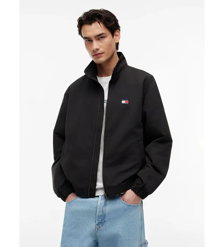Tommy Jeans para hombre. DM0DM22720 Cazadora Bobby negro (L), Casual, Poliéster