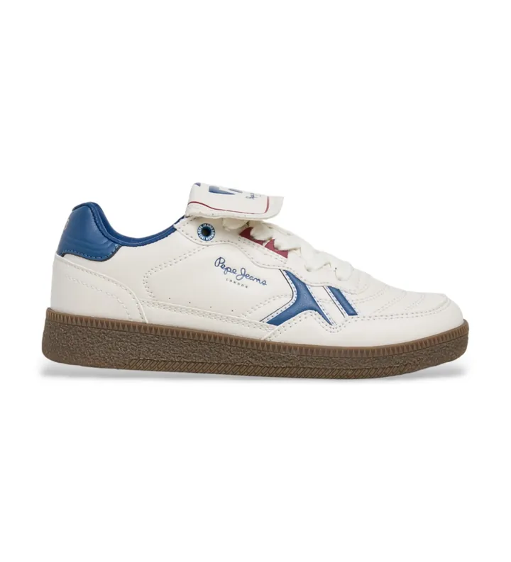 Pepe Jeans para mujer/niña. PBS000006 Zapatillas Ball Equip blanco (32), Plano, Cordones, Casual, moda infantil