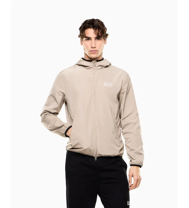 EA7 para hombre. 8NPB22_PNGRZ Chaqueta Core Identity Beige (3XL), Casual, Deportivo, Sportswear, Poliéster, Nieve