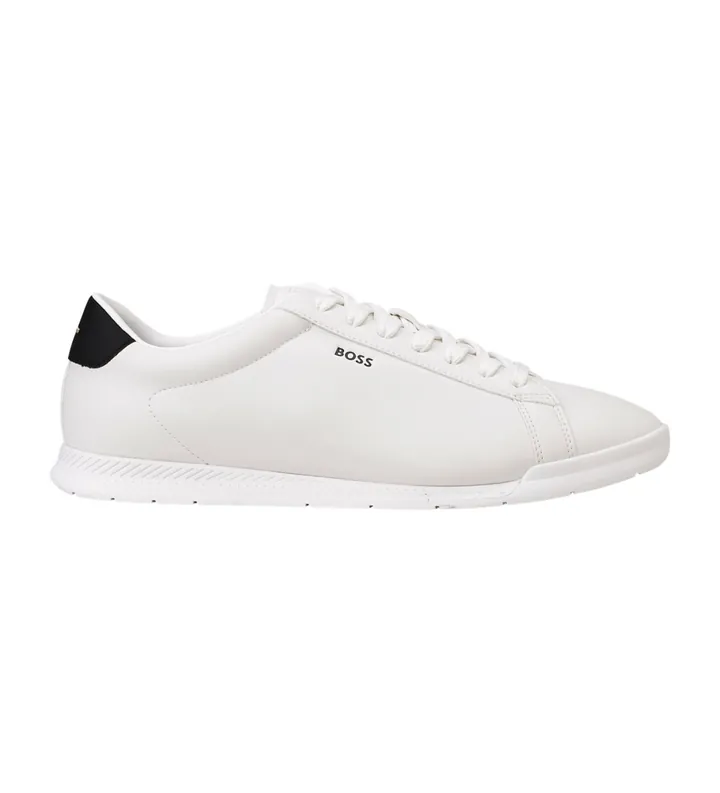 BOSS para hombre. 50568470 Zapatillas Nitan Lowp Blanco (40), Plano, Cordones, Casual