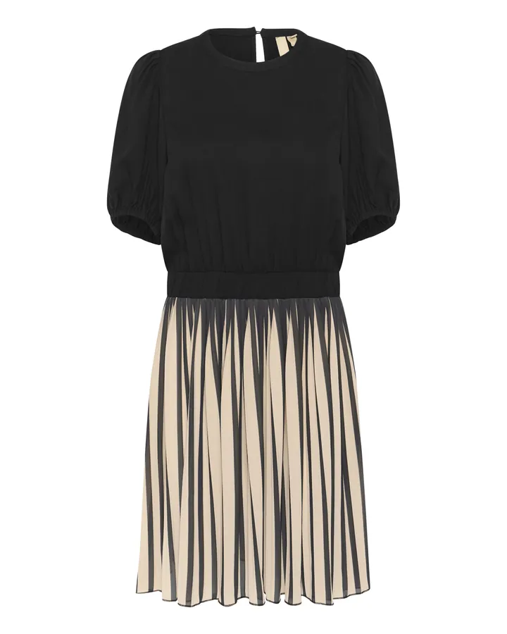 CULTURE Vestido 'Cain' beige / negro