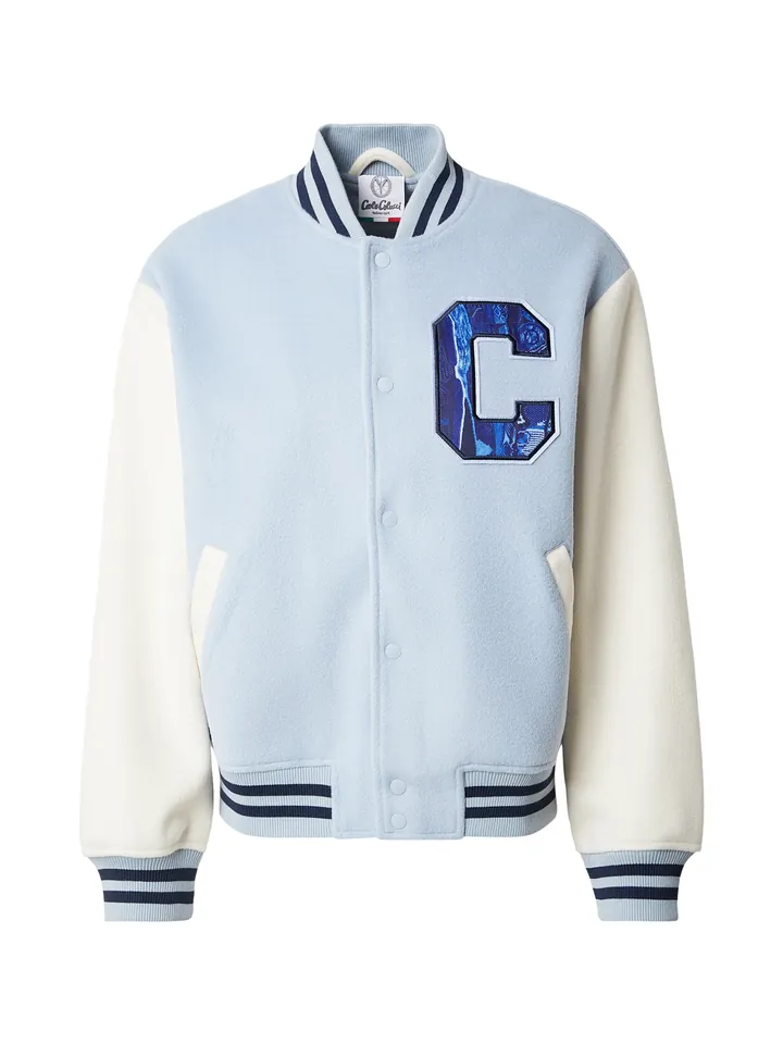 Carlo Colucci Chaqueta de entretiempo 'Faye'  azul / navy / azul pastel / blanco