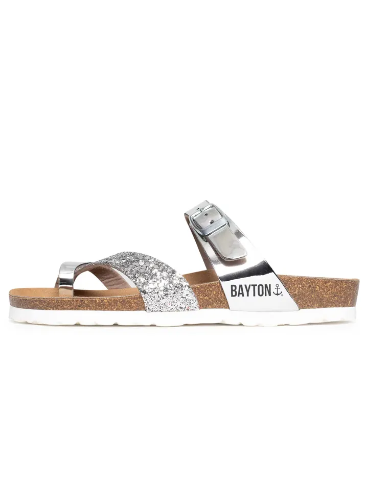 Bayton Zapatos abiertos 'Diane' gris plateado