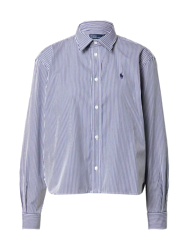 Polo Ralph Lauren Blusa azul oscuro / blanco