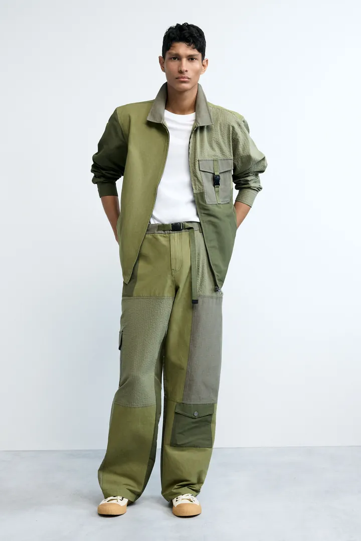 Desigual, Pantalón largo militar, Hombre, Verde, 28