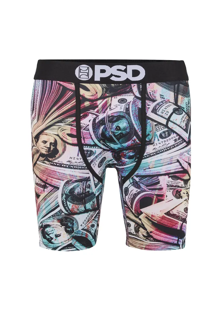 PSD Calzoncillo boxer 'Money Chalk'  turquesa / lila claro / albaricique / negro