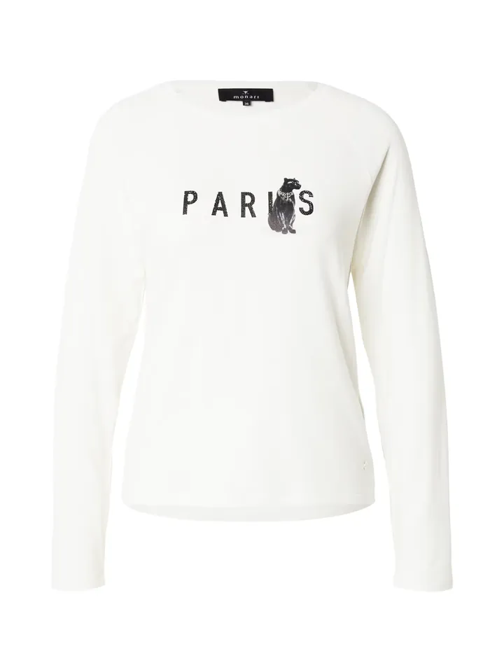 monari Camiseta  negro / blanco