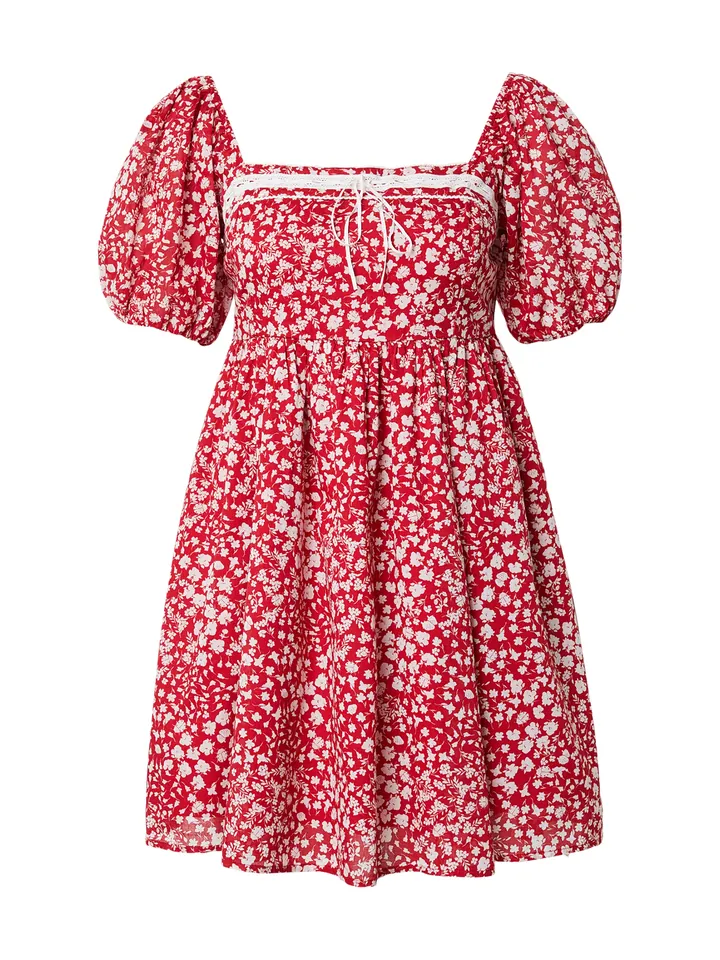 Abercrombie & Fitch Vestido de verano  rojo / blanco