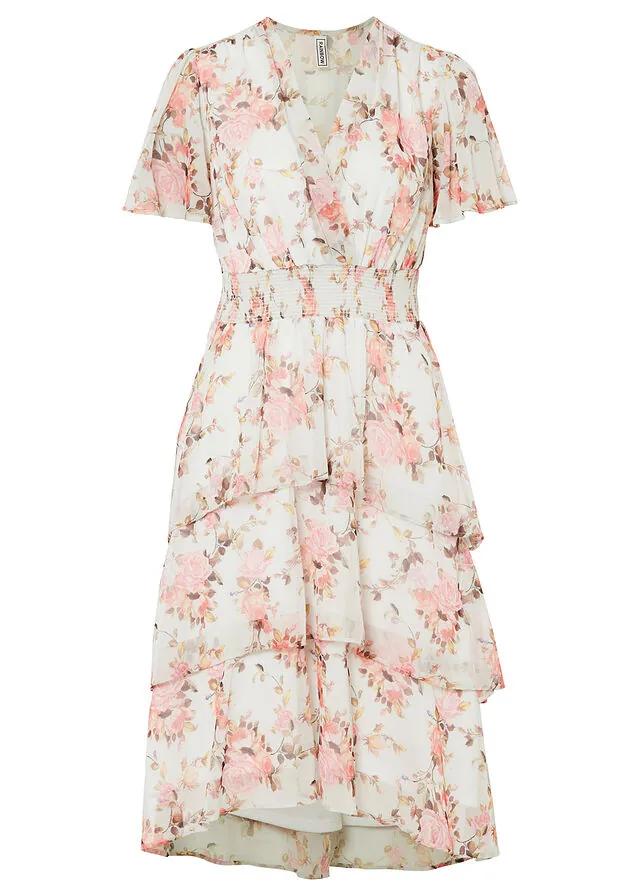 Vestido midi con volantes