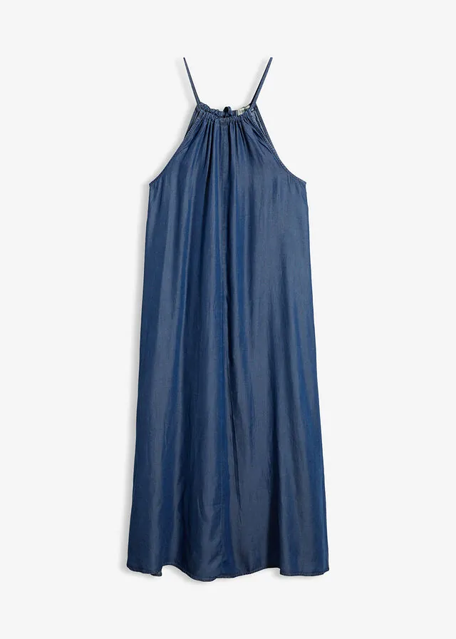 Vestido vaquero de lyocell fluido