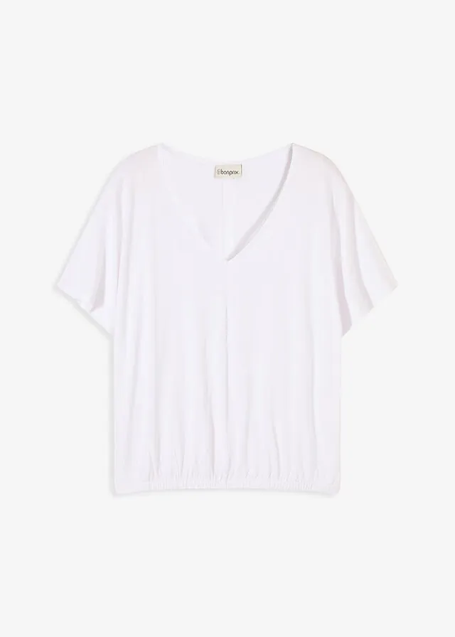 Camiseta holgada de suave mezcla de viscosa