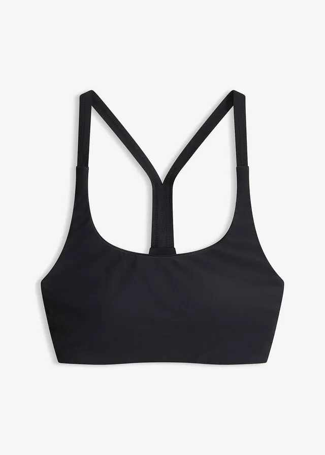 Top deportivo de bikini tipo bustier de material de secado rápido