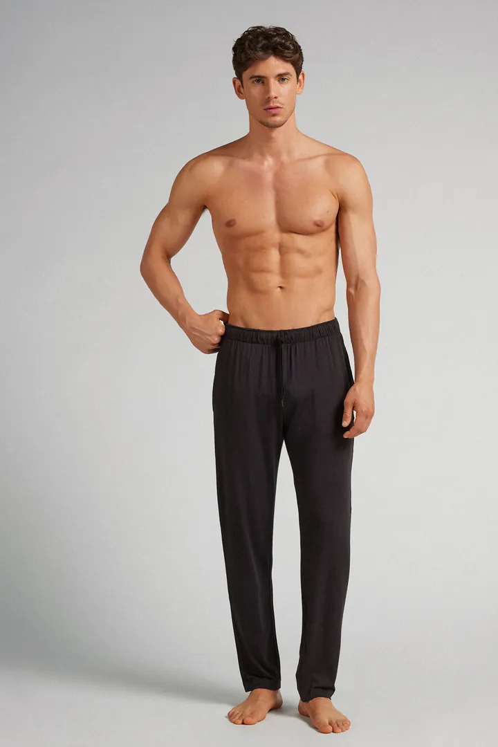 Intimissimi Pantalón Largo de Seda y Modal Hombre Azul Tamaño L