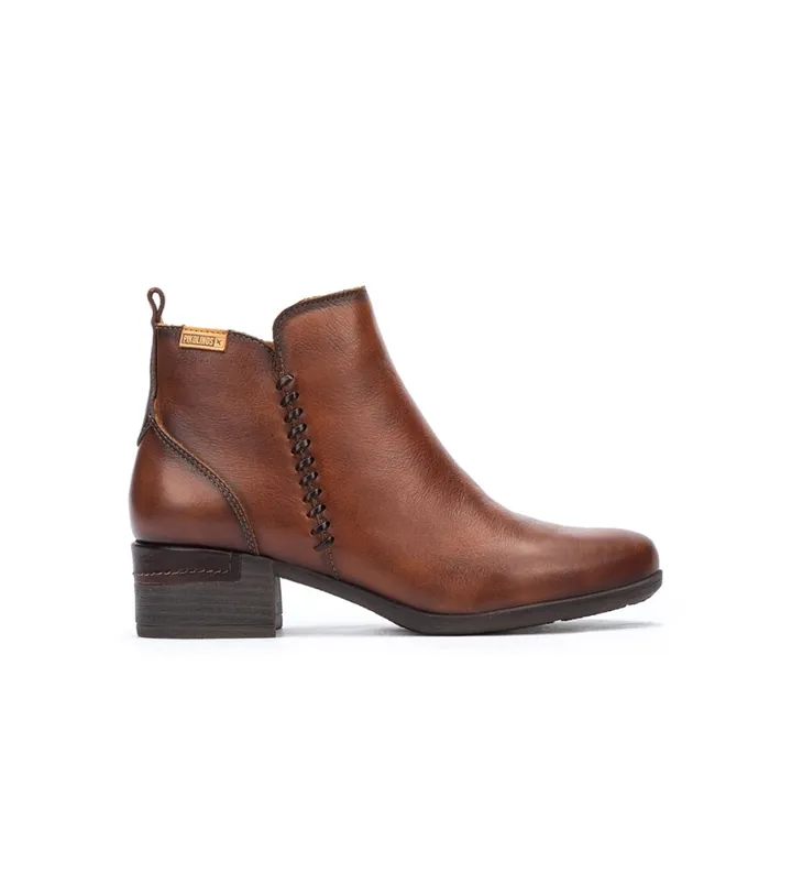 Pikolinos para mujer. W6W-8950 Botines de Piel Malaga marrón (35), 3 a 5cm, Cremallera, Casual