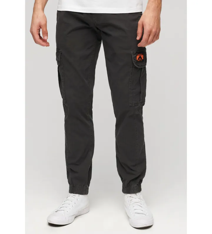 Superdry para hombre. M7011131A Pantalón cargo entallado Para negro (28/32), Casual, Algodón